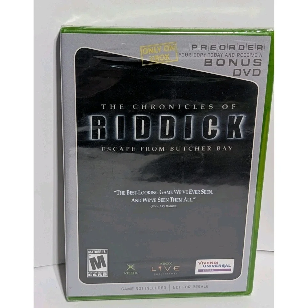 Chronicles of Riddick Escape Butcher‎ Bay Preorder Bonus DVD NEW Sealed Y2K